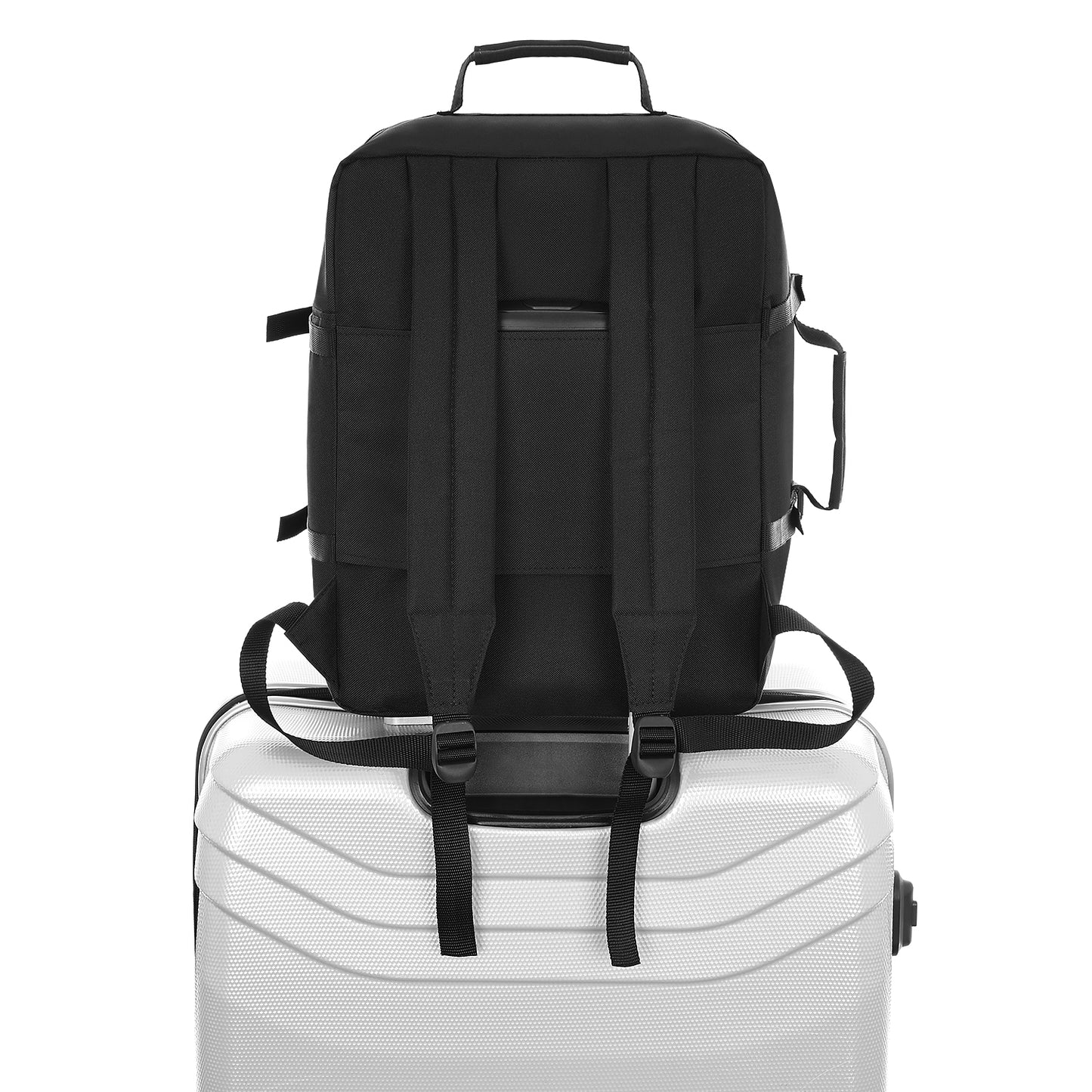 Leichter Flugzeug Handgepäck Rucksack 40x30x10 cm mit Trolleyschlaufe für Lufthansa Flugreise