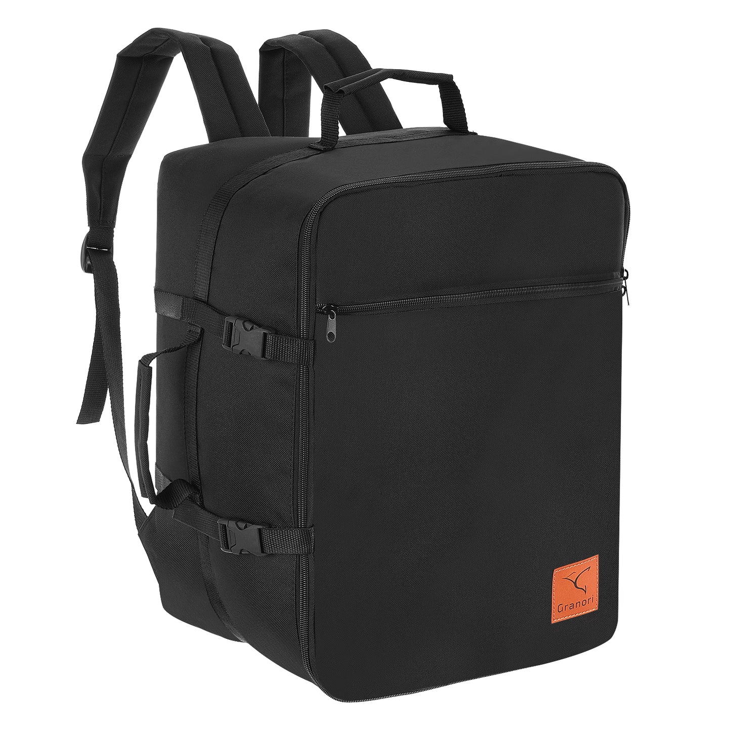 40x30x25 cm / 40x30x20 cm (flexible Maße) Handgepäck Koffer-Rucksack mit Trolleyschlaufe und Kofferfunktion für Eurowings Flugreise