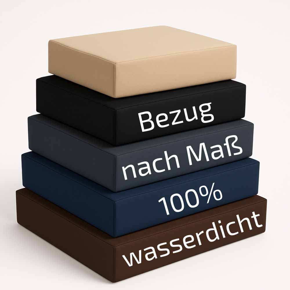 Bezug nach Maß für Schaumstoff und Polster – wasserdichte und maßgefertigte Cushion Cover für z.B. Sitz Kissen und Outdoor Auflagen