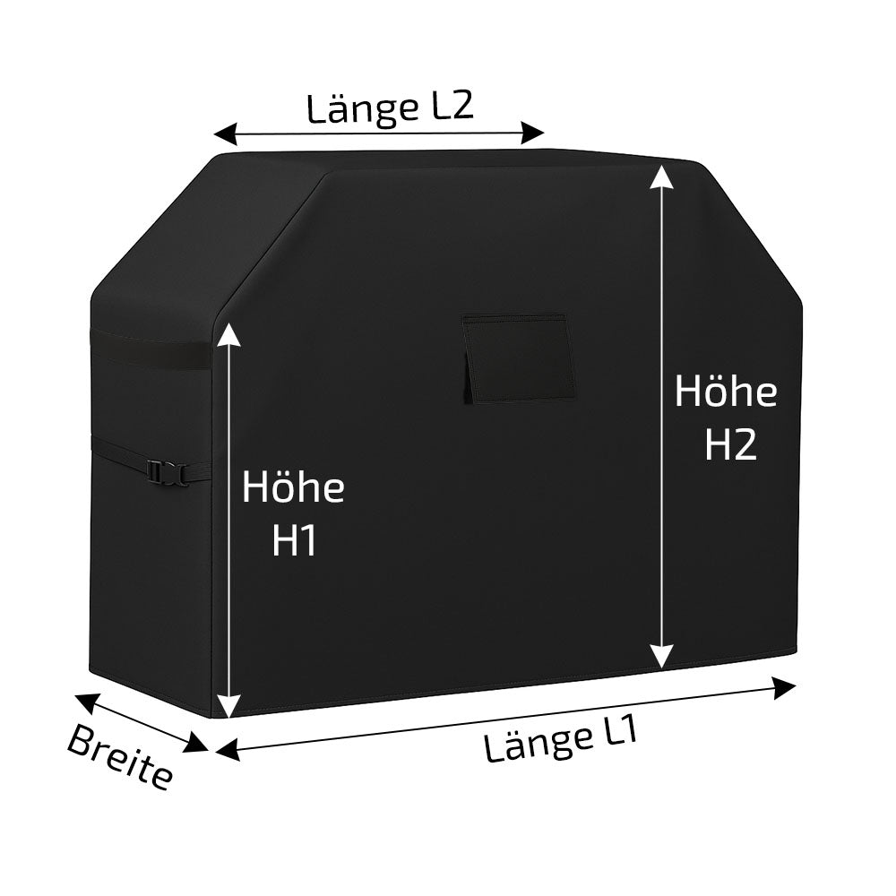 Maßgefertigte Grillhülle als Cover zum Schutz vor Wasser, Wind, Schmutz und Winter konfigurieren