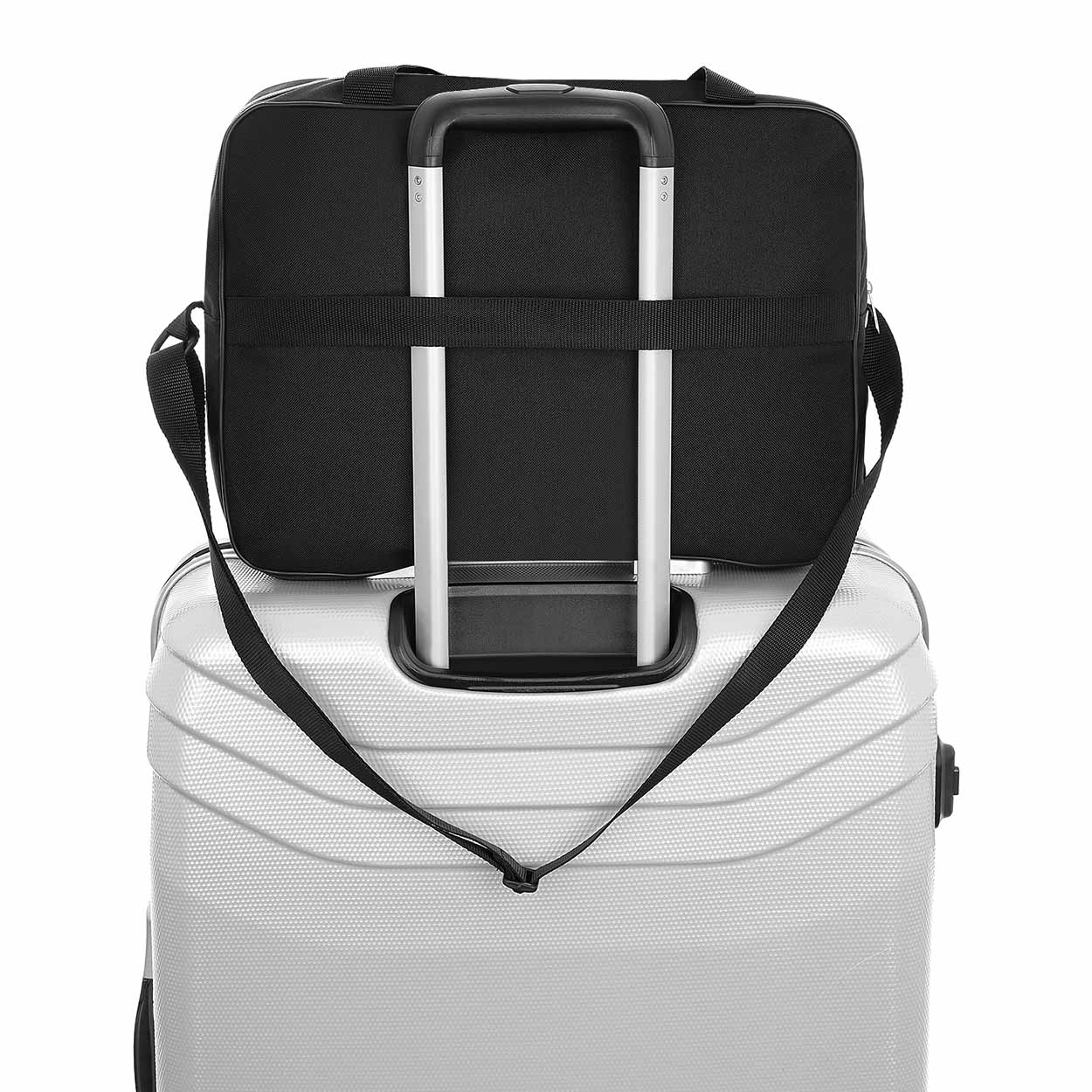 Handgepäck Tasche 40x30x15 cm mit Koffer-Aufsteckfunktion