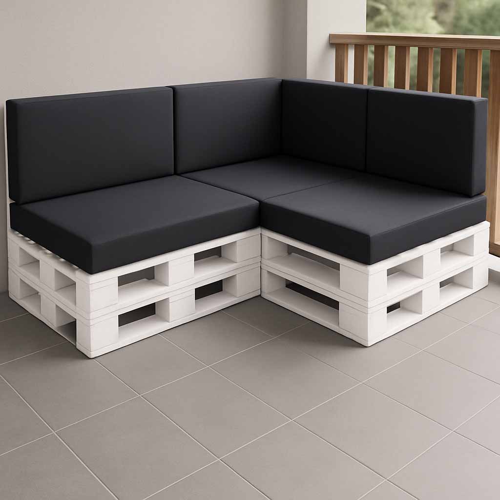 Rechteckiger Sitzkissenbezug massgefertigt als Cushion Cover Hülle für Paletten- und andere Polster