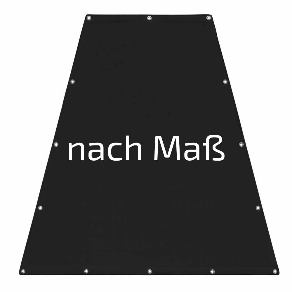 Maßangefertigte Plane in Trapez-Form, wasserdicht und mit Ösen