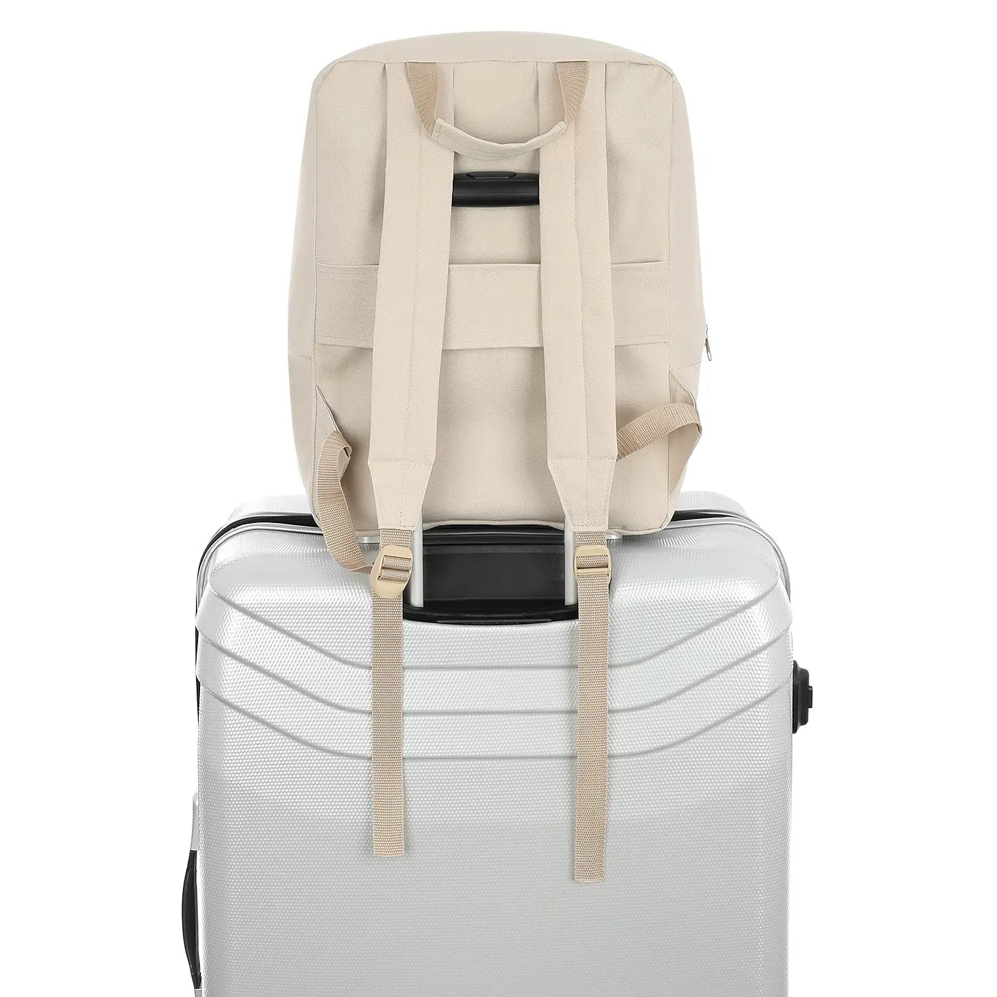 Ultraleichter Bordgepäck Kabinenrucksack 40 x 30 x 20 cm mit Trolleyschlaufe für Ryanair Flugzeug Reisen