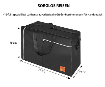 Große Handgepäck Tasche 55x40x23 cm Maße für Lufthansa und Eurowings geeignet