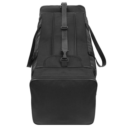 Seitenansicht Reisetasche in schwarz mit 80 Liter Volumen