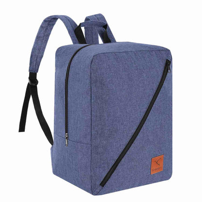 Rucksack 40x30x25 cm Handgepäck Tasche mit Kofferschlaufe in blau für Eurowings Flugzeug