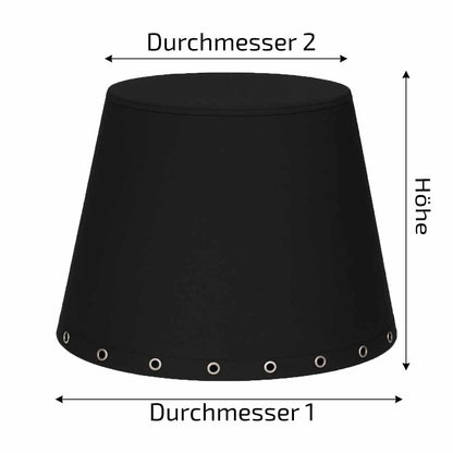 Maßgeschneiderte konische Schutzhaube als Abdeckung für Heizstrahler, Brunnen, Trichter etc. (maßangefertigt)