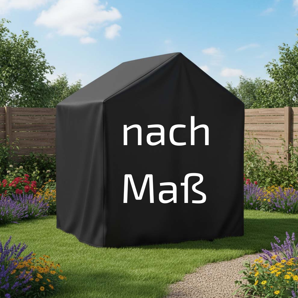 Maßgefertigte Abdeckung nach Maß für ein Gartenhaus als wetterfeste Schutzhülle