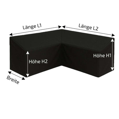 Passgenaue Abdeckplane für L-förmige Außenküche mit Grillbereich – wetterbeständige Outdoor Küchen Abdeckung für moderne Gartenküche und BBQ-Küche, ideal zum Schutz vor Feuchtigkeit, Sonne und Verschmutzung.