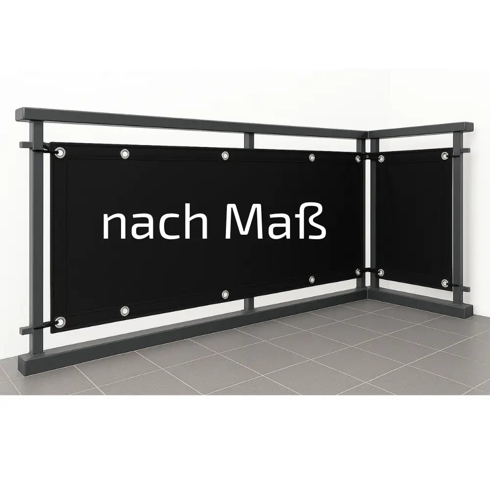 Balkon Sichtschutz und Windschutz Stoff nach Maß – wetterfeste Balkonbespannung mit Ösen