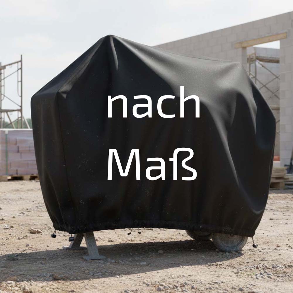 Maßgefertigte Betonmischer Abdeckplane nach Maß auf der Baustelle