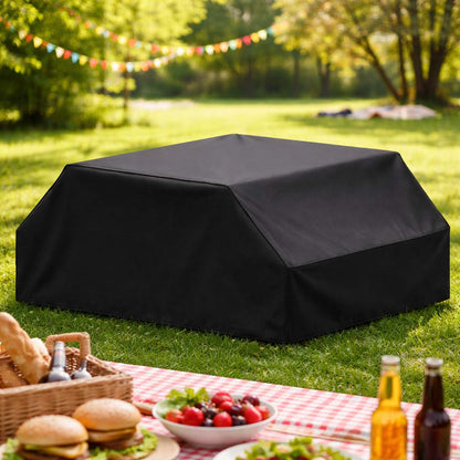 Winterfeste Abdeckhaube auf Maß für Festzeltgarnitur im Außenbereich