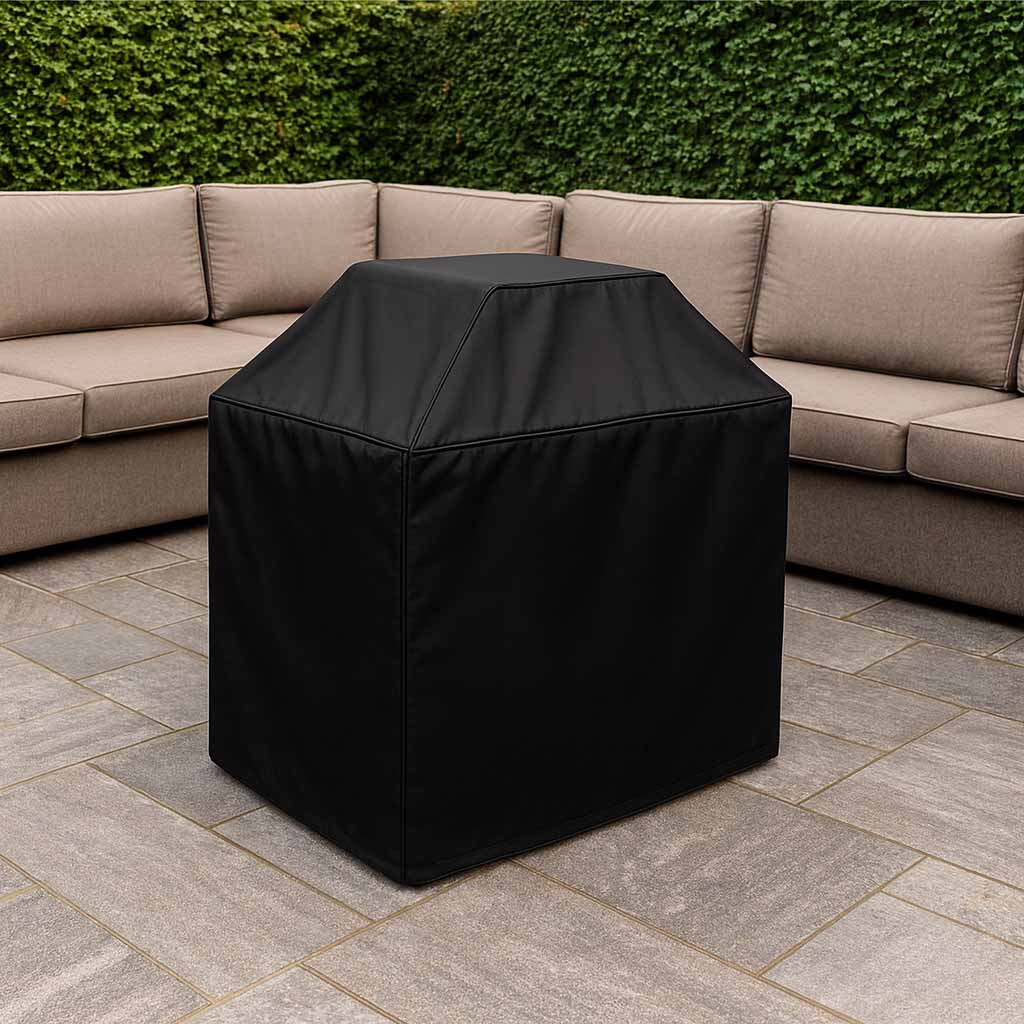 Wetterfeste Feuertisch Schutzhülle nach Maß auf Terrasse