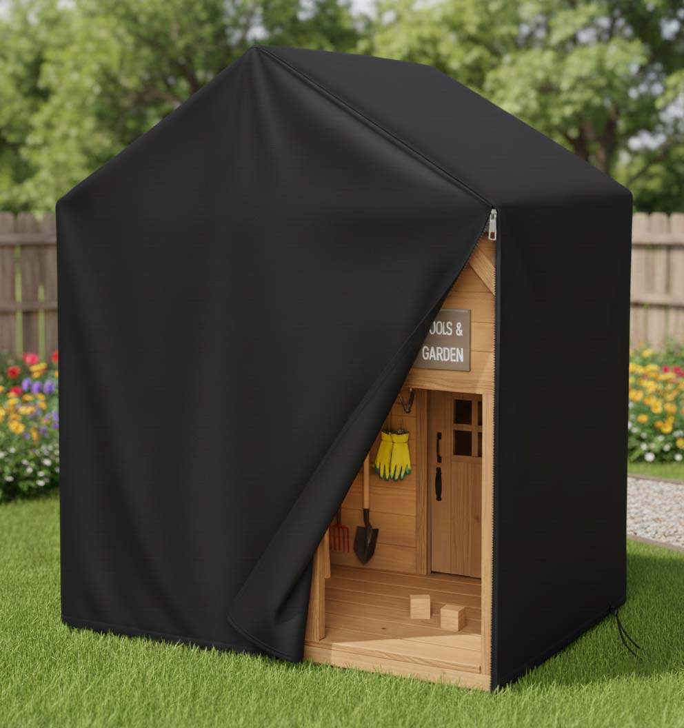 Wasserdichte und UV-beständige Gartenhaus Schutzhülle auf Maß