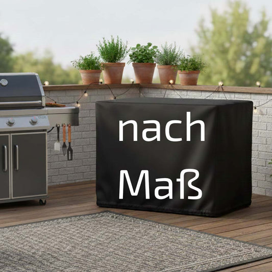 Maßgefertigte Gartenschrank Abdeckung 
im Garten