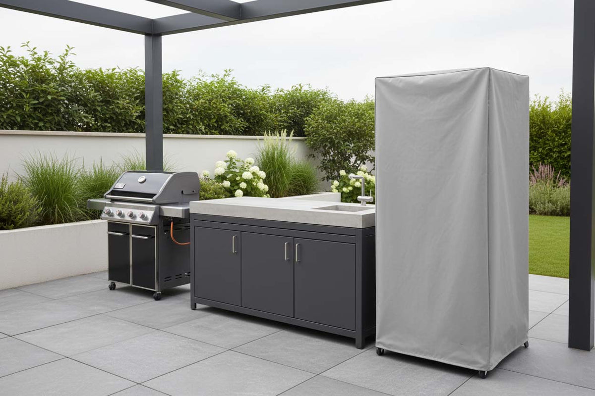 Gartenschrank Abdeckplane nach Maß – wetterfest für Outdoor-Schränke – Granori Official