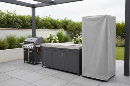 Wasserdichte Abdeckplane für Outdoor Aufbewahrungsschrank als passgenauer Wetterschutz