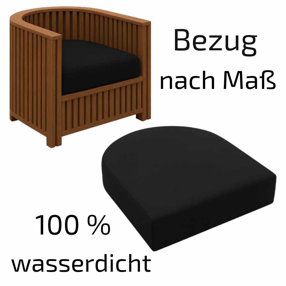 Halbrunder Sitzkissenbezug nach Maß für Sofa & Sessel