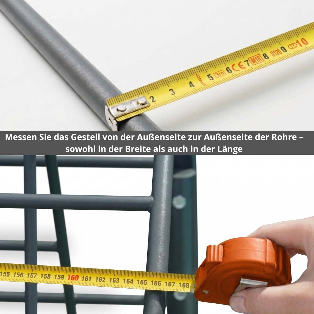 Gartenschaukeldach richtig ausmessen für die Anfertigung einer passgenauen Abdeckung