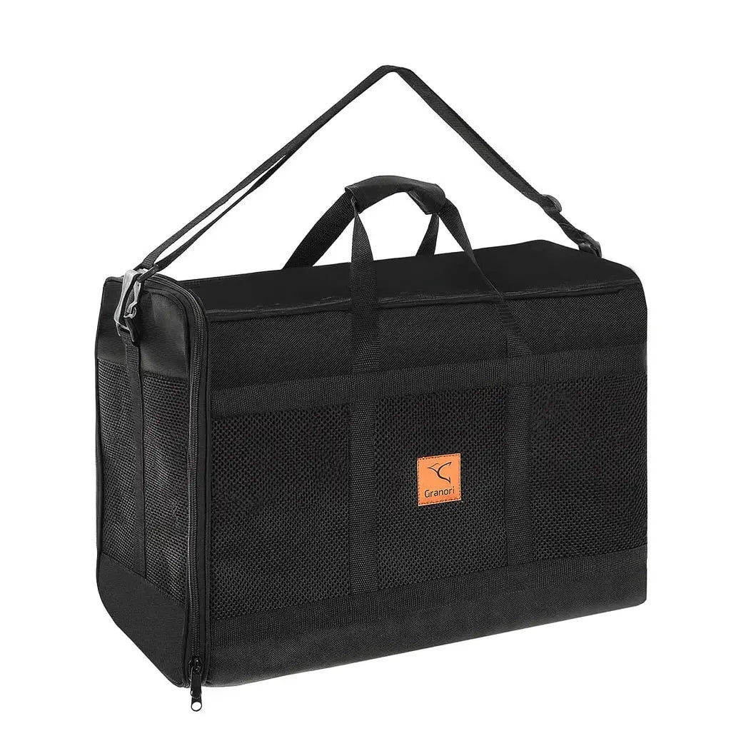 55x40x23 cm leichte Hunde-Reisetasche als Handgepäck für Flugzeug Kabine (Tier-Transporttasche – auch für Katzen und andere Kleintiere / Haustiere)