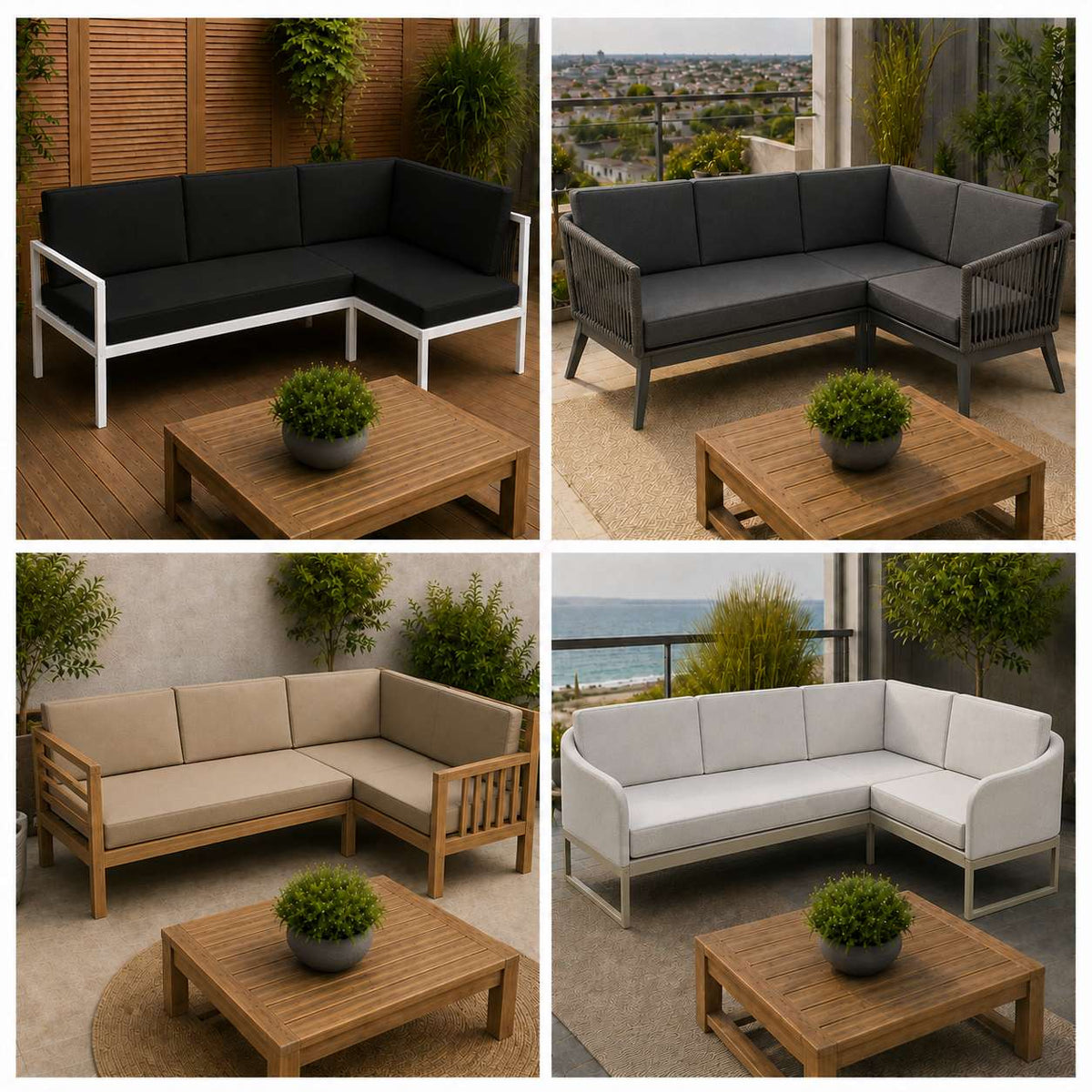 Outdoor-Sofapolster nach Maß für verschiedene Ecksofas und Loungemöbel