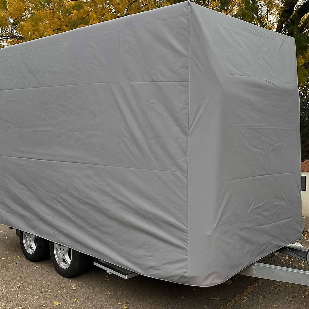 Passgenaue Outdoor Schutzplane für Pferdeanhänger, Pferde Trailer und Transportanhänger