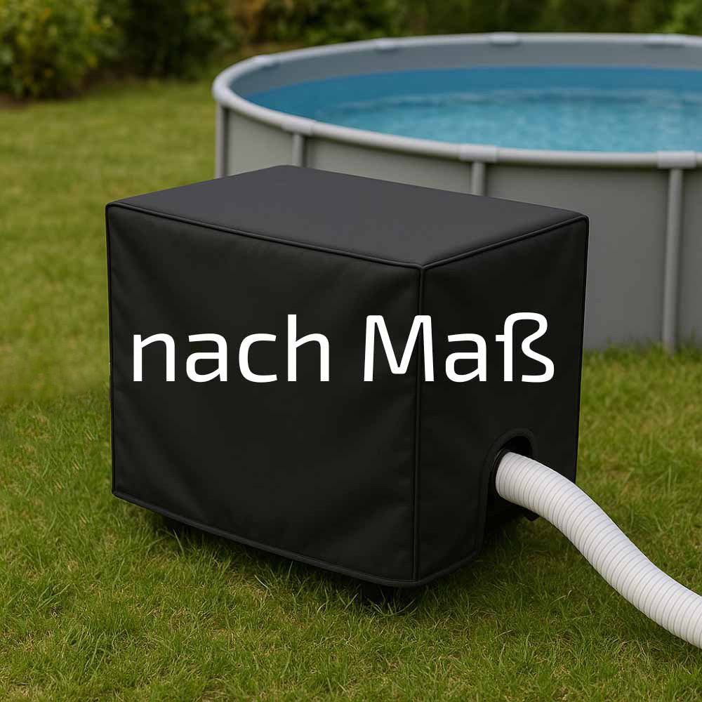 Maßgefertigte Poolpumpen Abdeckung zum Schutz der Pumpe und des Filters im Garten / Außenbereich
