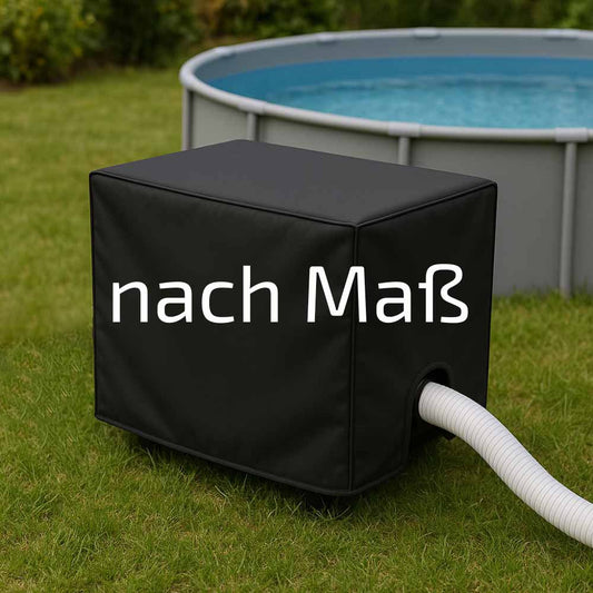 Maßgefertigte Poolpumpen Abdeckung zum Schutz der Pumpe und des Filters im Garten / Außenbereich