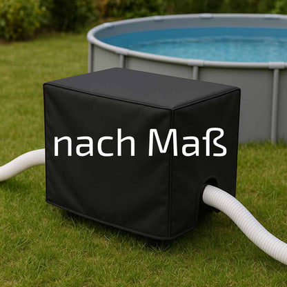 Maßgefertigte Poolpumpen Abdeckung im Garten
