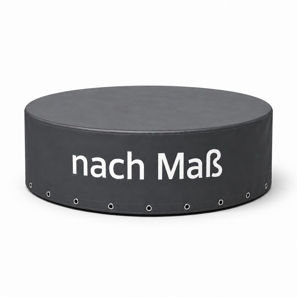 Runde PVC-Abdeckhaube nach Maß in Zylinderform mit Ösen