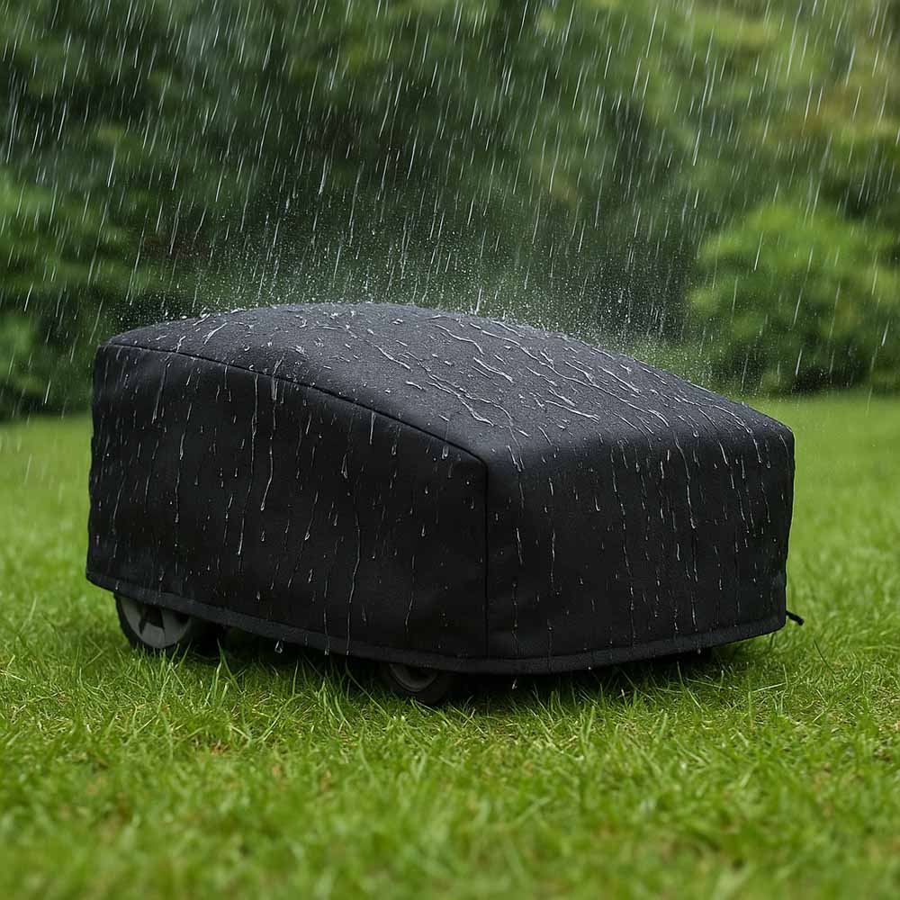 Wasserdichte Rasenmäher Abdeckhaube im Regen – auch Schutz vor Kälte und Schnee im Winter