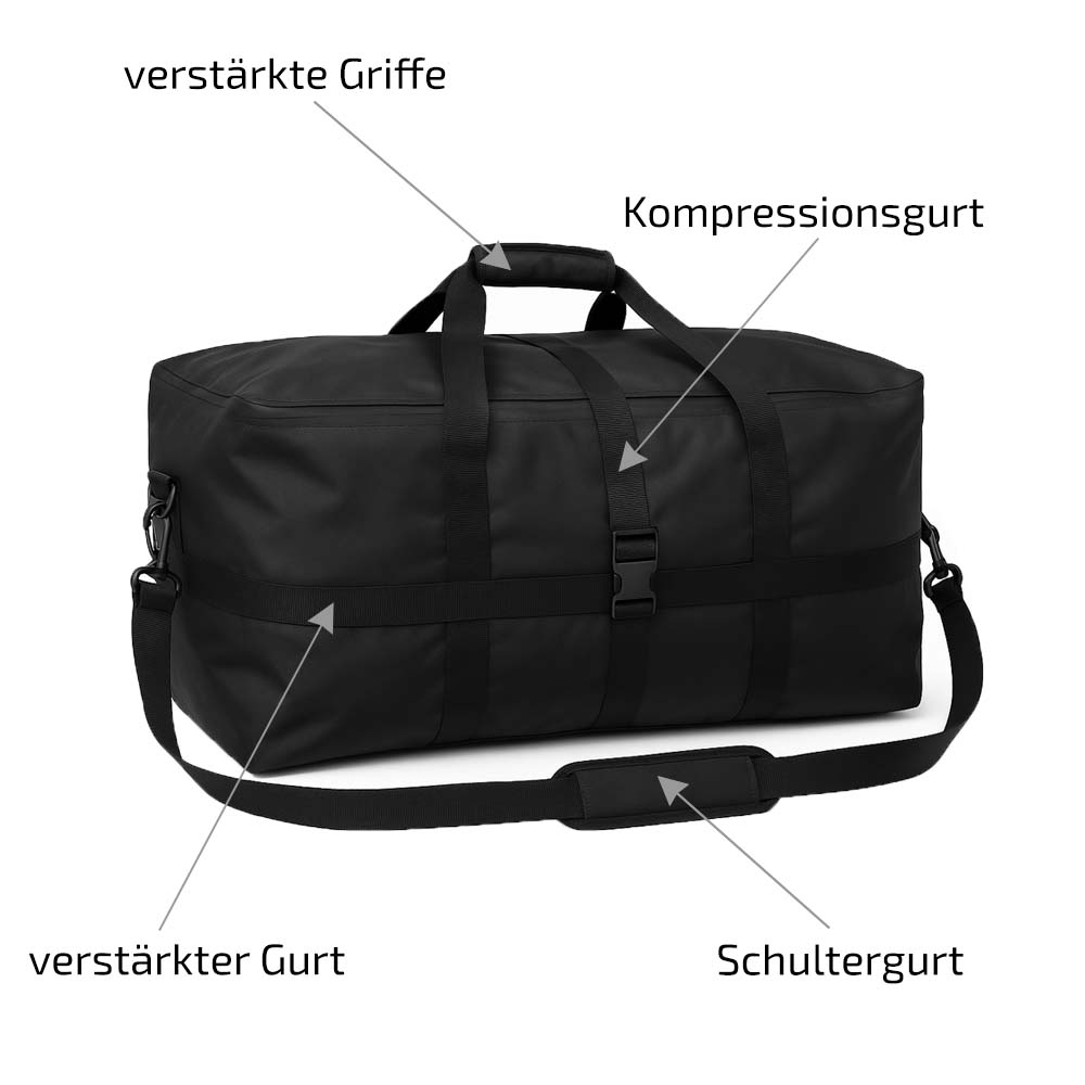 Maßgeschneiderte Tasche für Outdoor und Camping in beliebiger Größe und mit praktischen Features (individuell angefertigt)