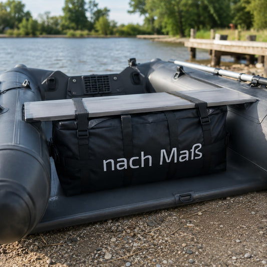 Sitzbank-Tasche für Schlauchboot nach Maß aus UNICOVR Plane – wasserdichte Tasche unter die Ruderbank