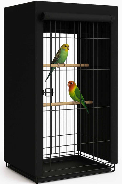 Tierkäfig mit maßgefertigter Abdeckplane im Außenbereich – Käfig Abdeckhaube als wetterfester Schutz für z.B. Hundebox, Kaninchenstall oder Vogelkäfig