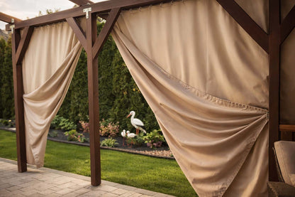 Outdoor Vorhänge wasserdicht auf Maß für Pergola im Garten und Balkon